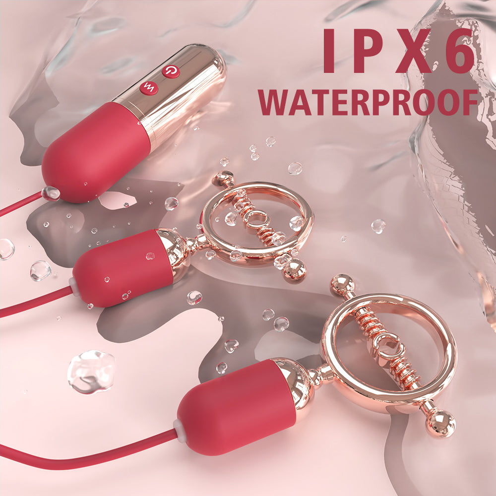 YoYoLemon genopladelige vibrerende brystvorteklemmer, nippelspil, nippelteasers