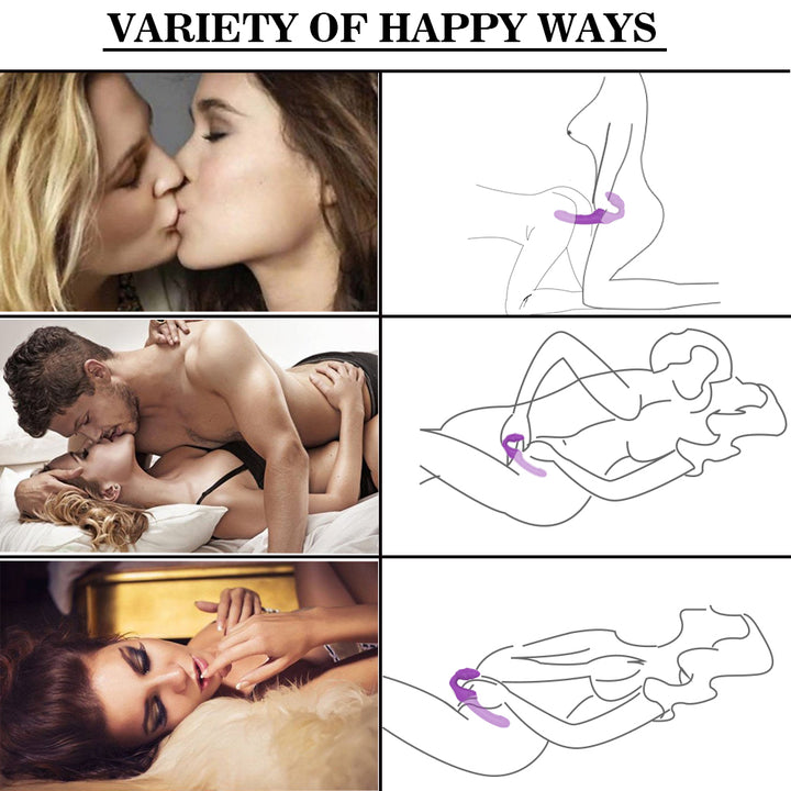 YoYoLemon Strapless Strap-On Dildo Vibrator til lesbisk dobbelt-endet G-Spot og klitoris voksen sexlegetøj til kvindelige par